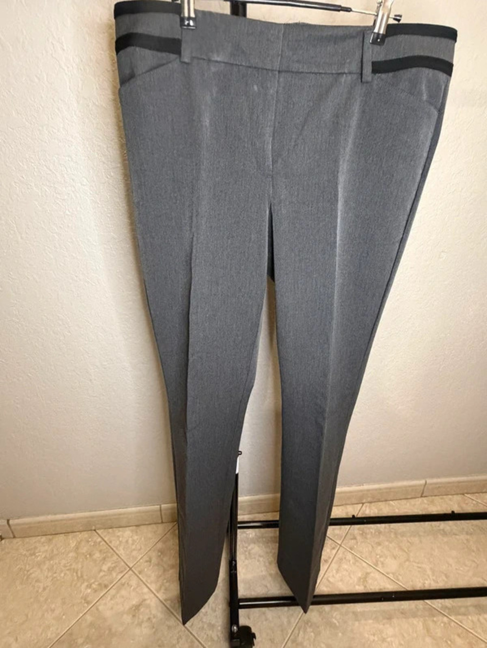 New York & Company 7th Avenue Design Studio Charcoal Gray Tall Pants